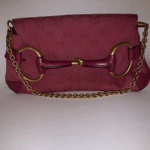 Gucci Chain Horsebit Monogram in Rose